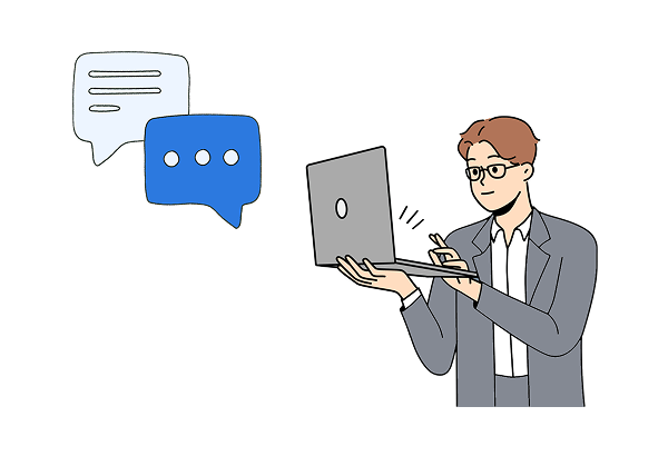 チャットツールでの連絡や相談